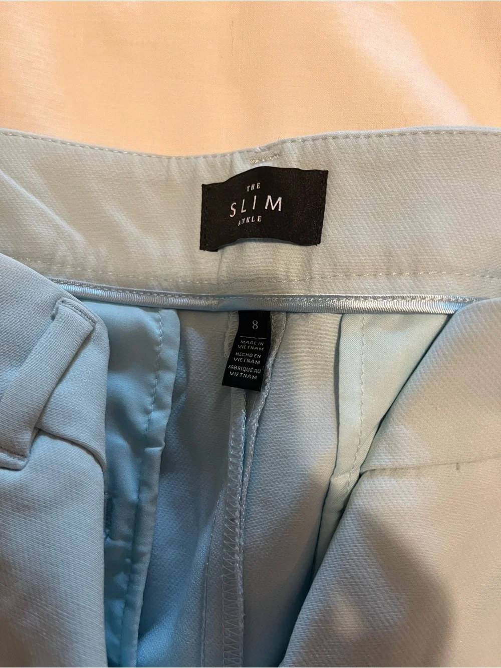 White House Black Market Pale Blue pantsuit